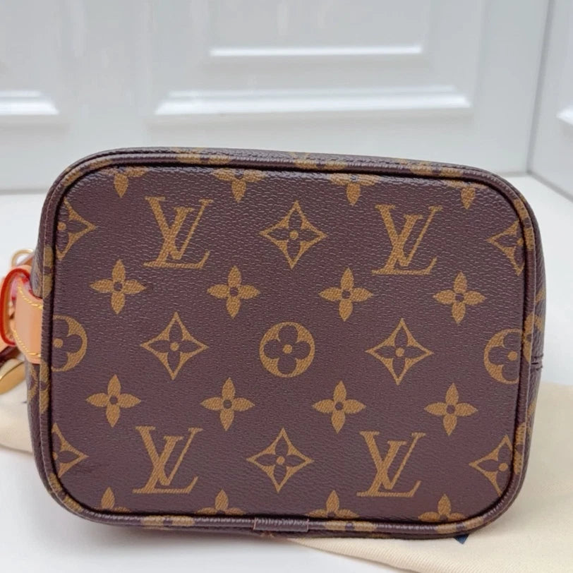 Louis Vuitton All In BB Bucket Monogram Shoulder Bag Brown Women