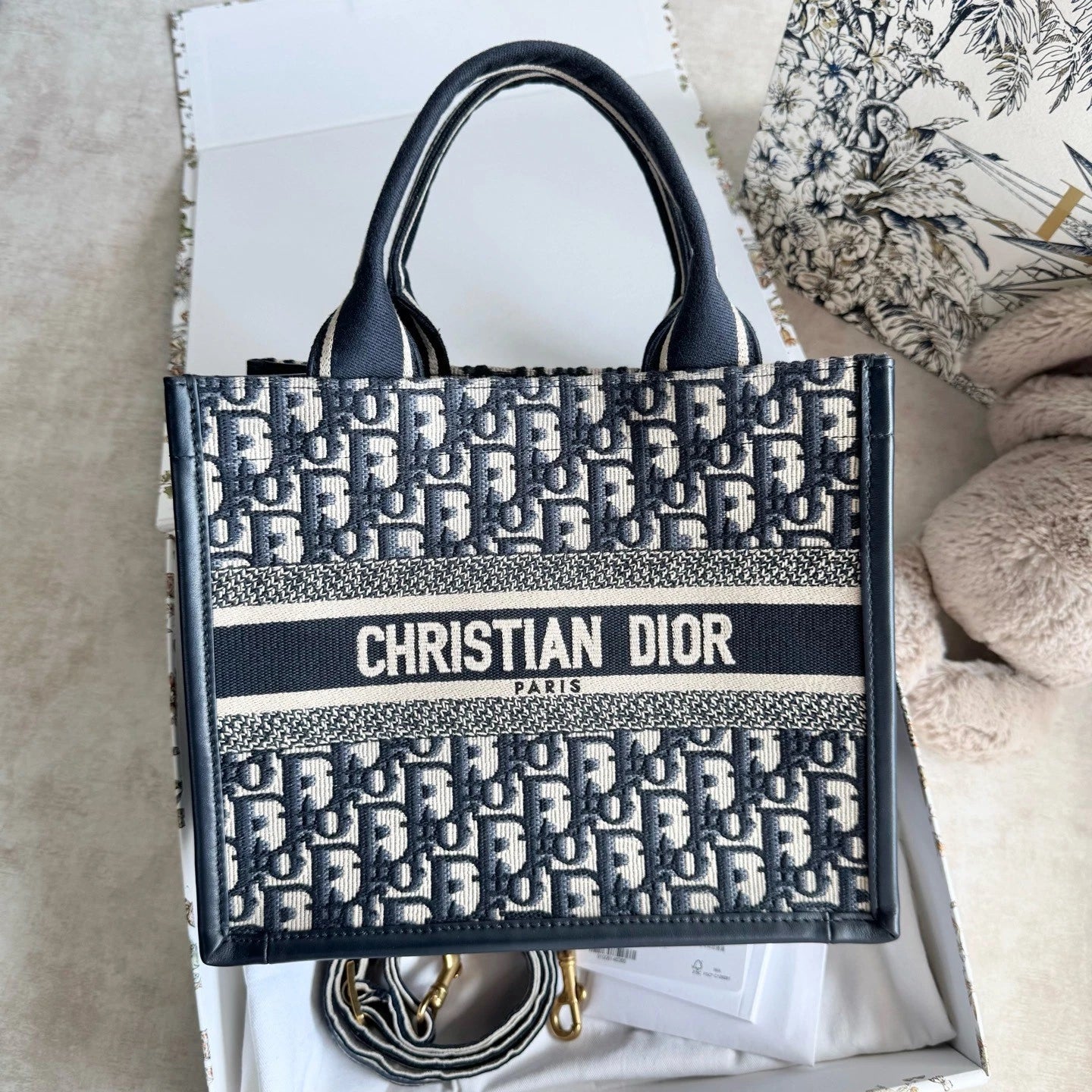 Dior Book Tote Shoulder Bag Tote Bag Excellent