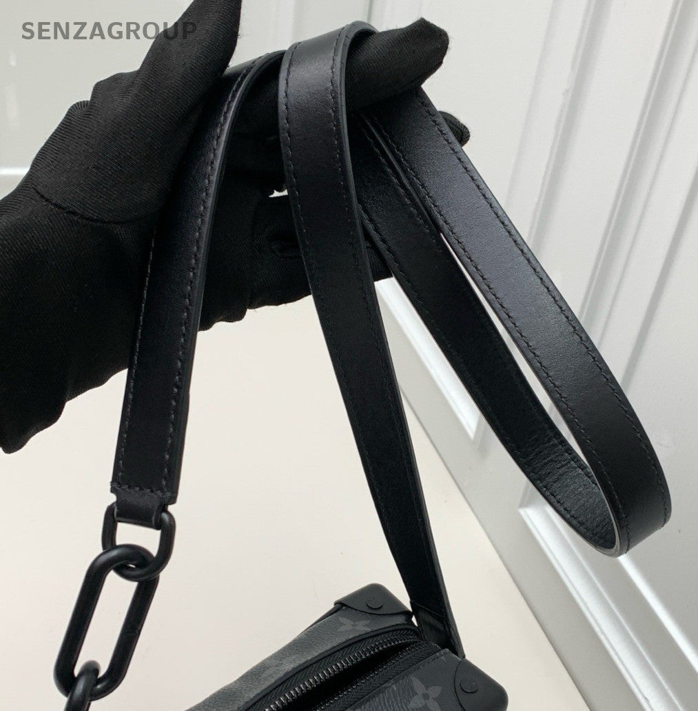 Louis Vuitton Soft Trunk Mini Monogram Crossbody Unisex Adults Black Classic