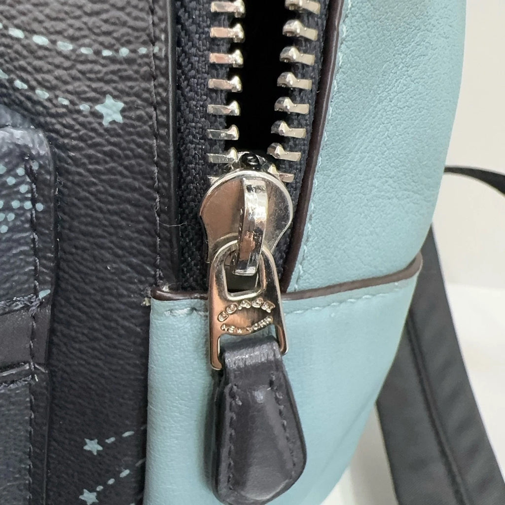 Coach Navy Blue Star PVC Mini Backpack Handbag For Women