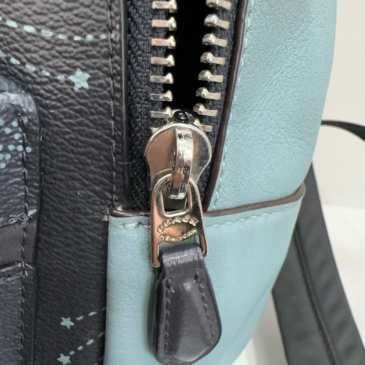 Coach Navy Blue Star PVC Mini Backpack Handbag For Women