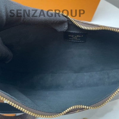 Louis Vuitton Cookie BB Monogram Chain Shoulder Bag Black Brown