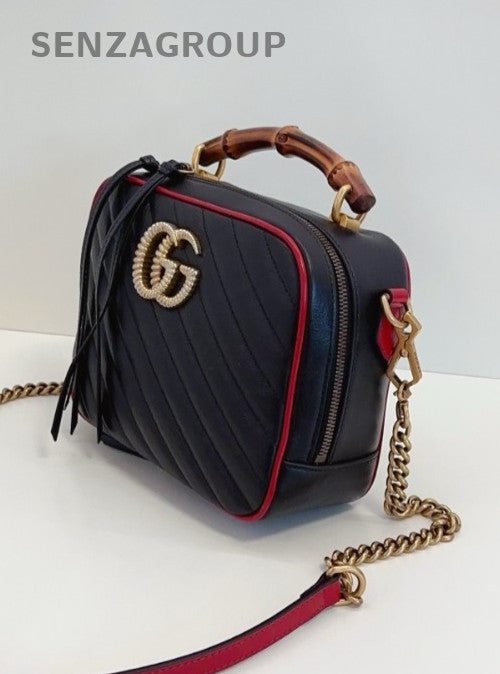 Gucci GG Marmont Camera bag Top Handle 2way Chain Shoulder Handbag Women