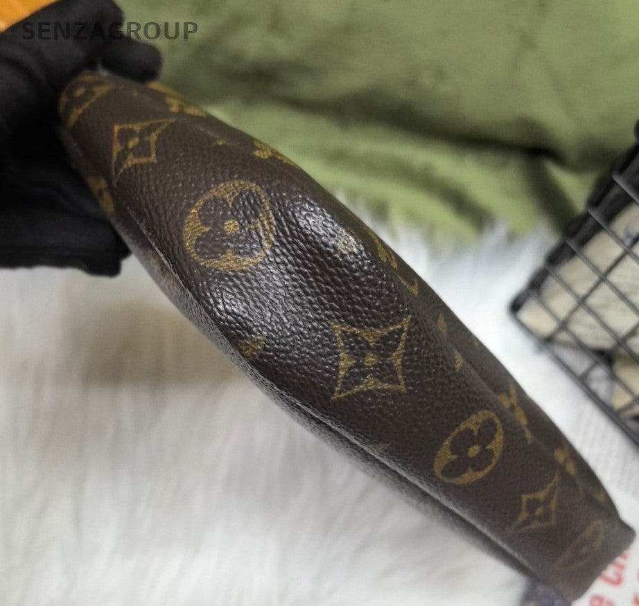 Louis Vuitton Pochette Voyage Monogram Top Handle Shoulder Bag Brown Women