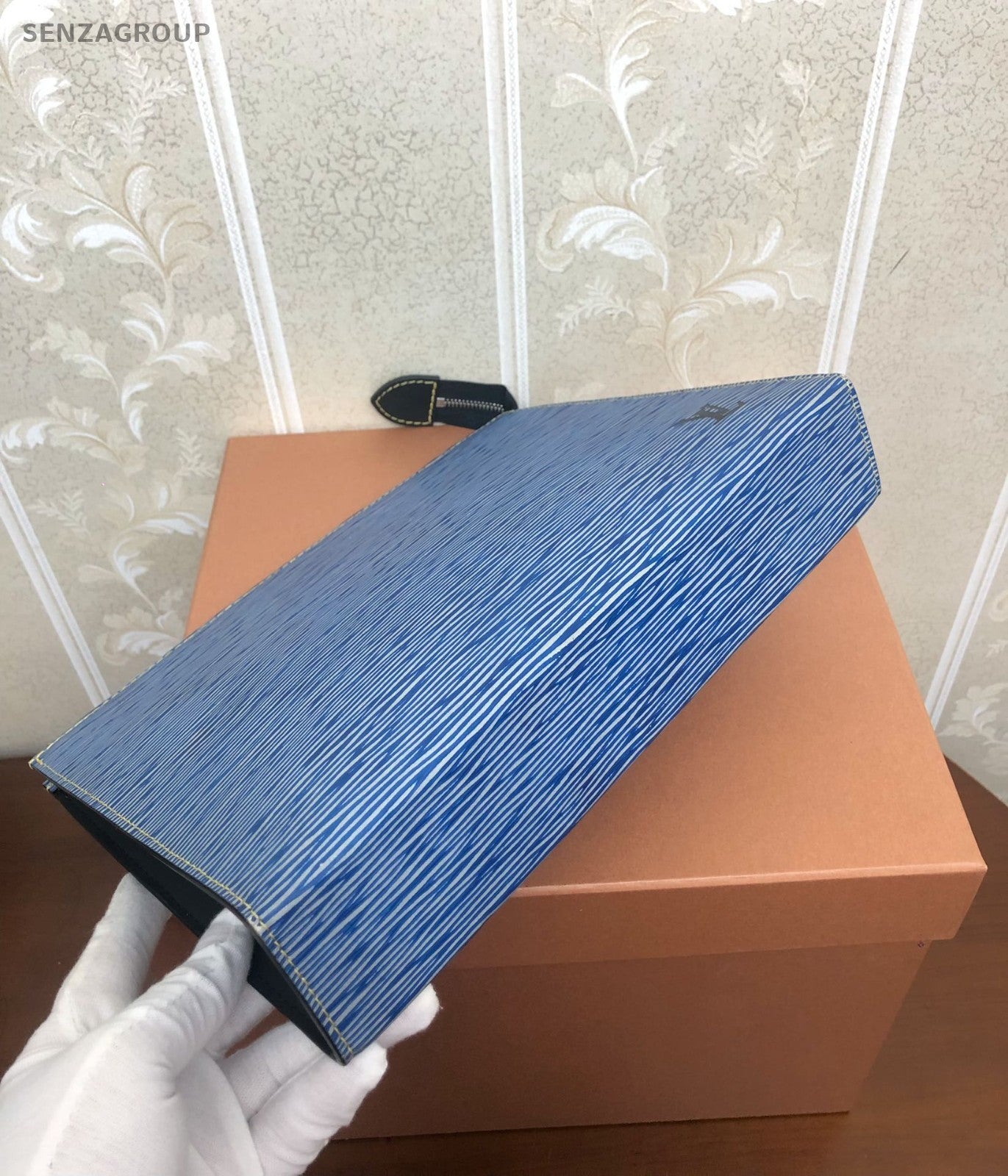 Louis Vuitton Water ripples Handbag Clutch Blue