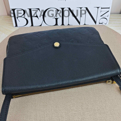 Louis Vuitton Twice Black Shoulder Crossbody Bag Classic Women's
