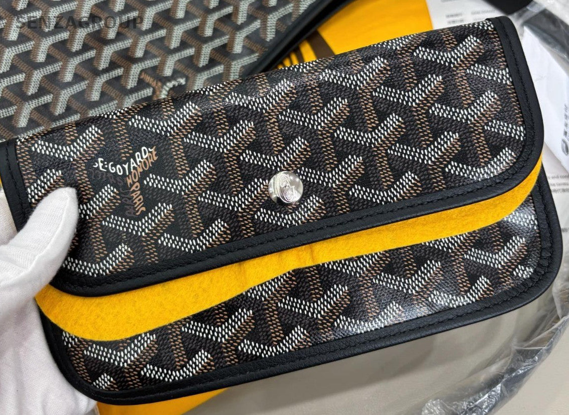 Goyard Monogram Hobo Top Handle Bag Black Used Women Classic