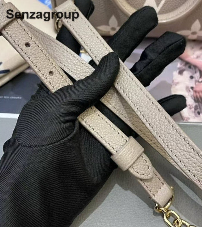 Louis Vuitton Speedy20 Monogram Top Handle Crossbody Gray Gold Women Classic