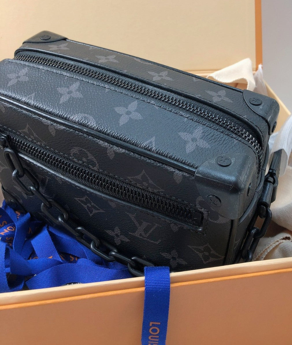 Louis Vuitton Soft Trunk Black Monogram mini Shoulder bag Crossbody Brand NEW
