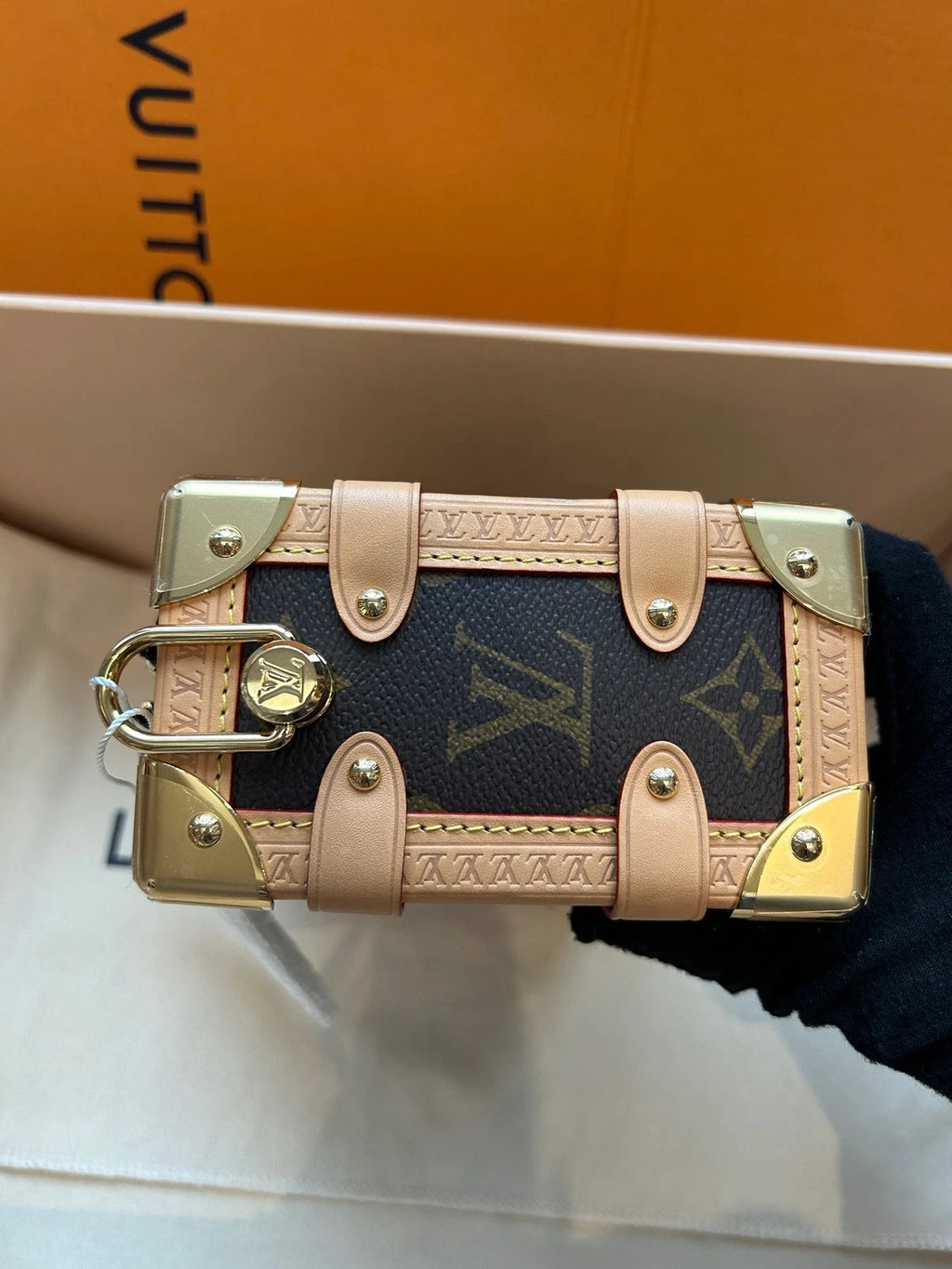 Louis Vuitton Leather Small Box Shoulder Bag For Women