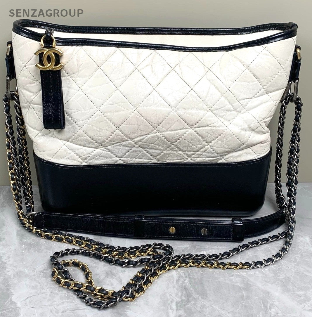 CHANEL Gabrielle MM Chain Strap Panda Color Shoulder bag Women