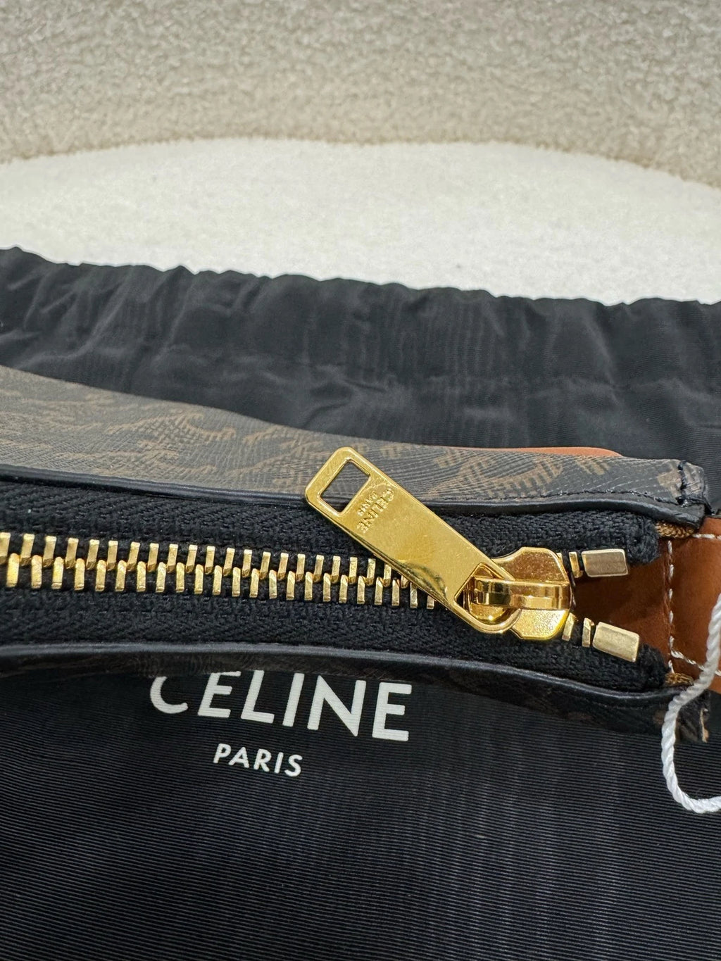 CELINE Ava Classic Monogram Canvas Shoulder Bag For Women