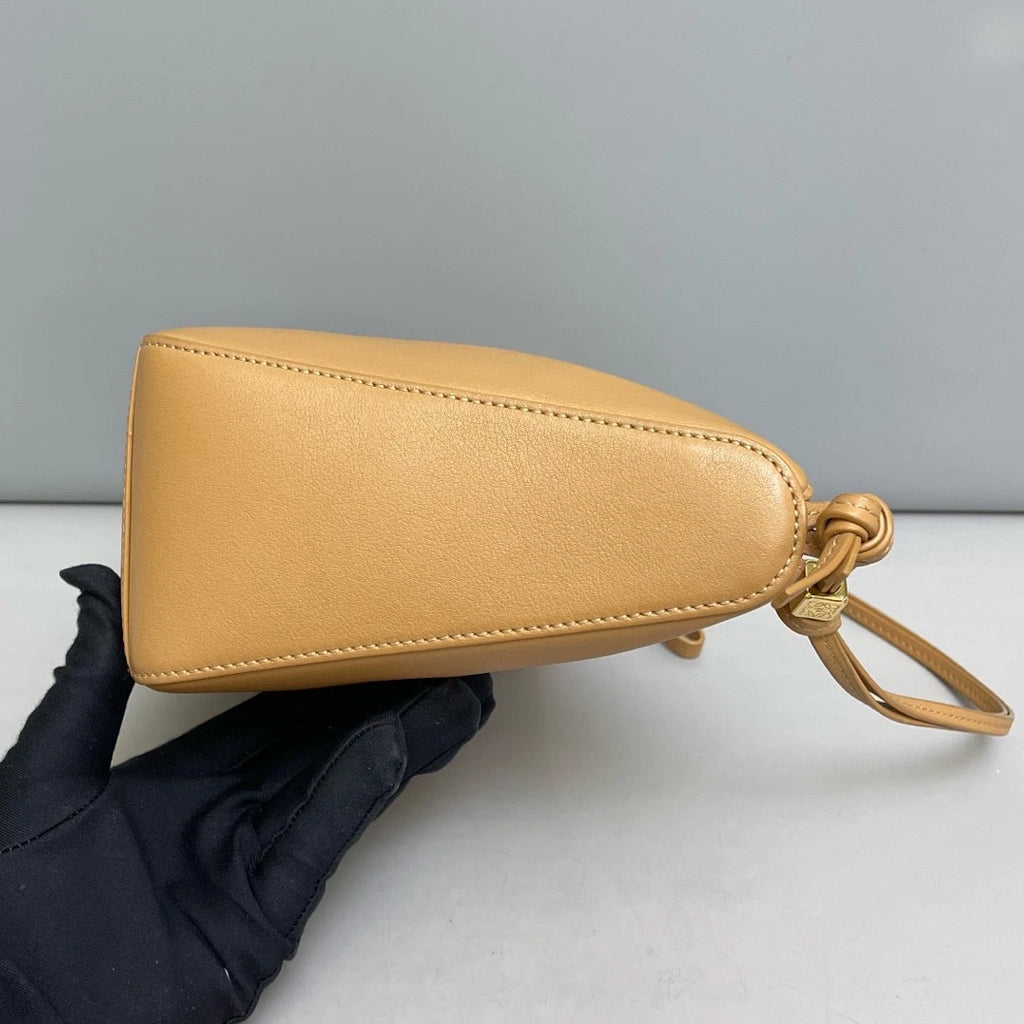 Authentic Loewe Hammock Hobo Calfskin Shoulder Crossbody Bag Brown
