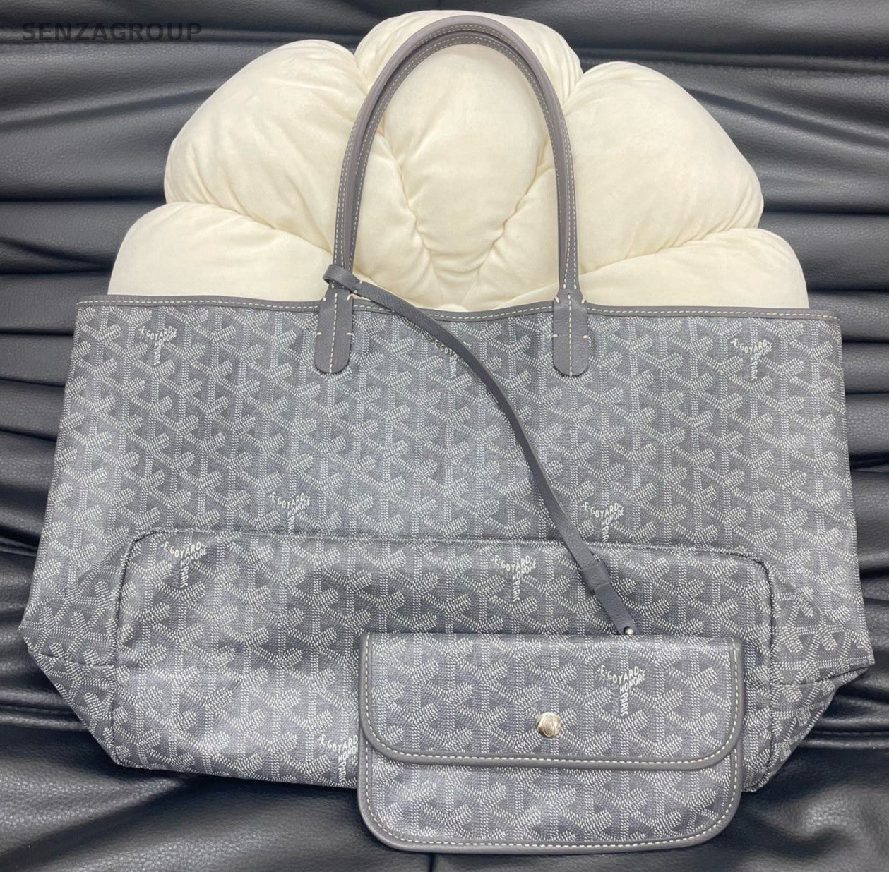 Goyard Tote PM Handbag Shoulder Bag Gray Used Women Classic