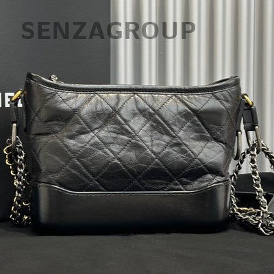 Chanel Small Black Gold Gabrielle Hobo Bag Chain Shoulder Crossbody Classic