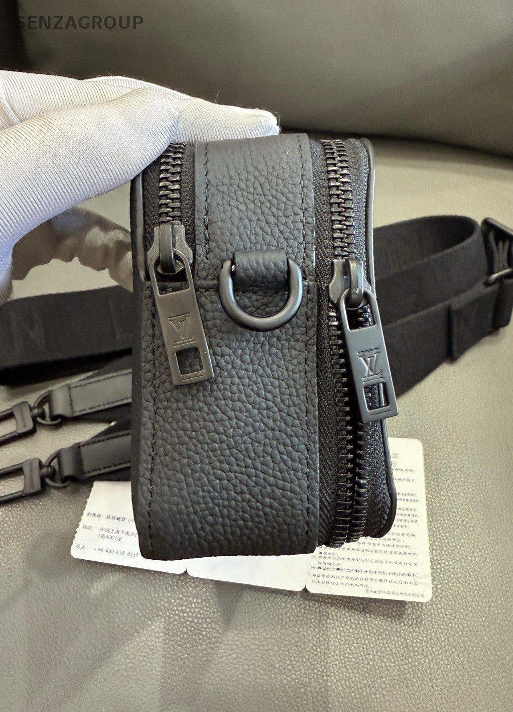 Louis Vuitton Alpha Wearable All Leather Canvas Shoulder bag Black Classic