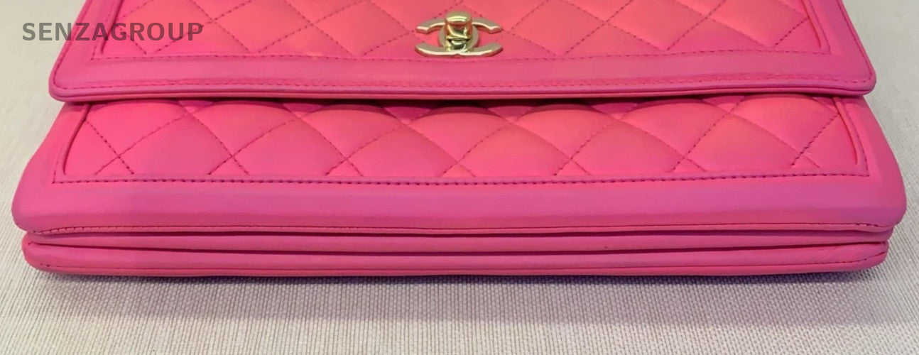 Chanel 22 Chain Shoulder Bag Crossbody Pink Gold Used Women Classic Designer