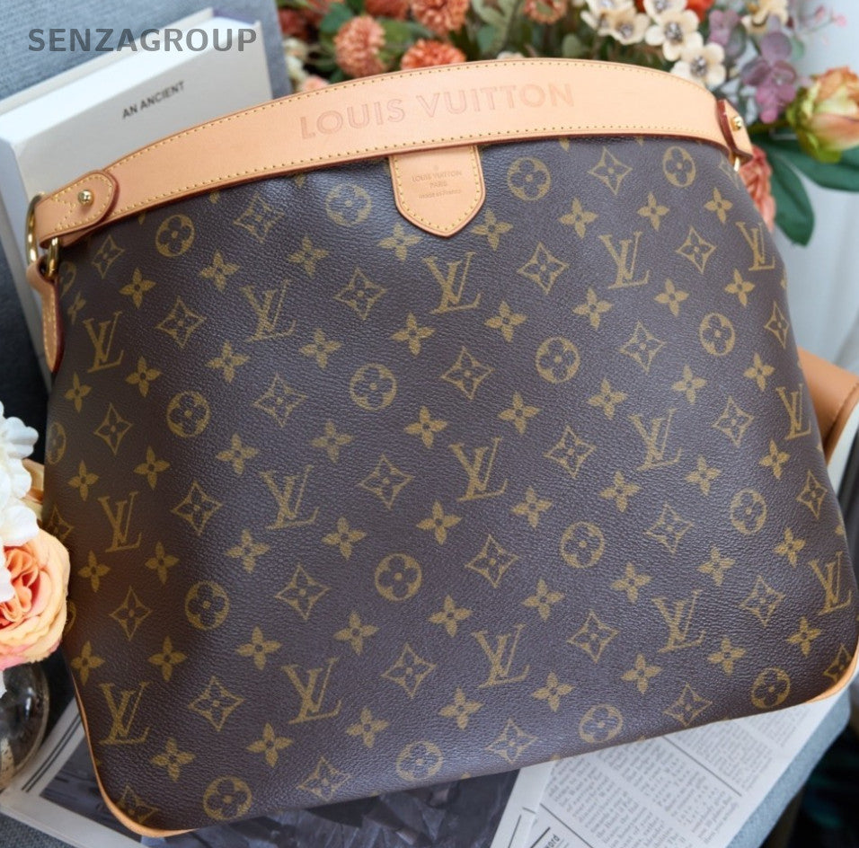 Louis Vuitton Delightful PM Monogram Leather Shoulder Bag Brown Women