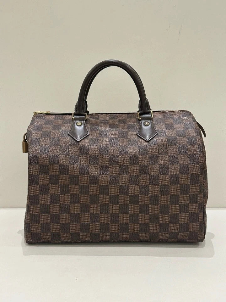 Louis Vuitton Brown Canvas Speedy30 Handbag For Women
