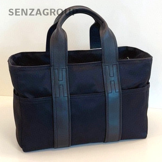 Hermes Garden Canvas 30 Top Handle bag Black Classic Handbag