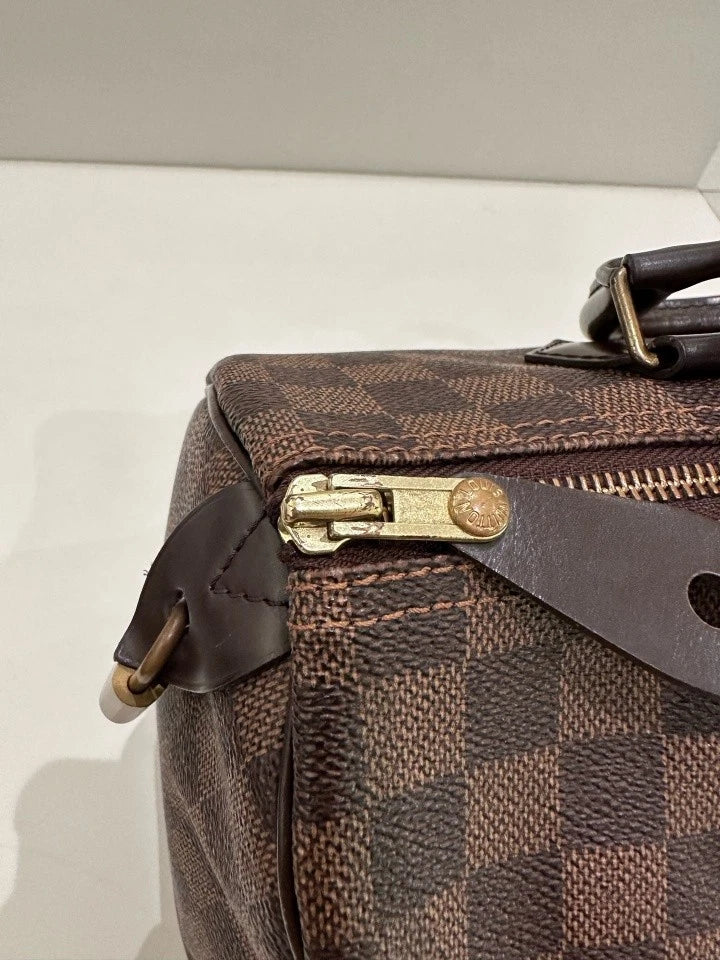 Louis Vuitton Brown Canvas Speedy30 Handbag For Women