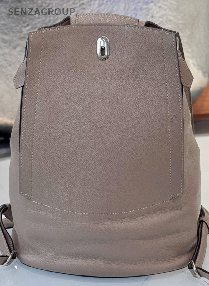 Hermes GR24 Backpack Gray Silver Used Women Classic Designer