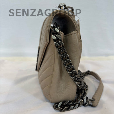 Saint Laurent Chain Shoulder Crossbody Bag Women Gray Silver Classic Fashion