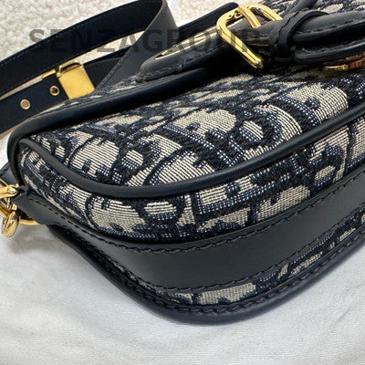 Dior Bobby Small Oblique Monogram Shoulder Crossbody Bag Black Gold