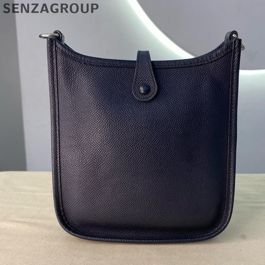 Hermes Mini Evelyne Black Silver Shoulder Crossbody Bag - Classic Women