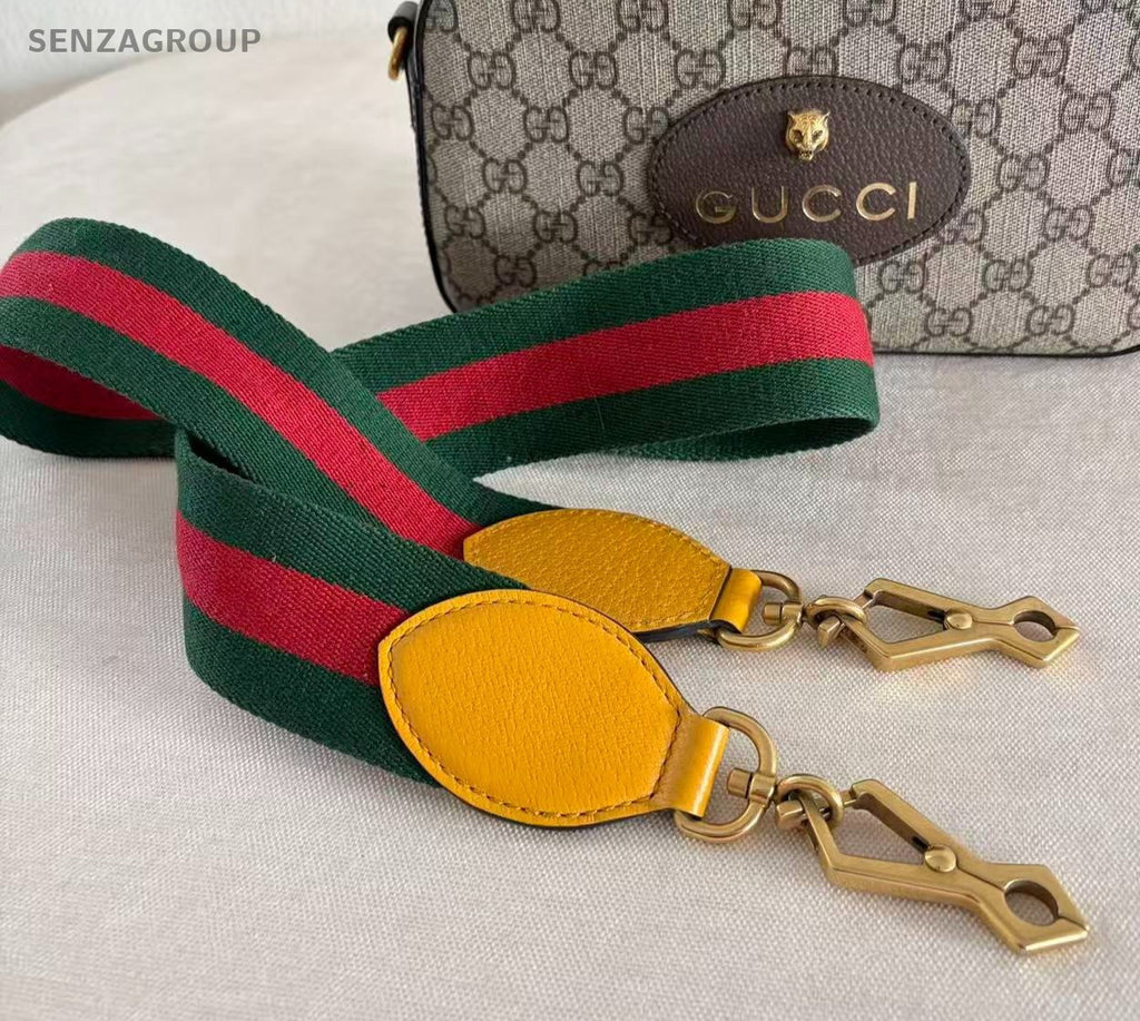 Gucci Tiger-Head 2Way Shoulder Bag Crossbody Beige Gold Women Classic Designer