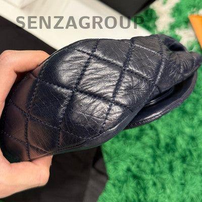 Chanel Classic Flap Navy Blue Quilted Chain Shoulder Bag