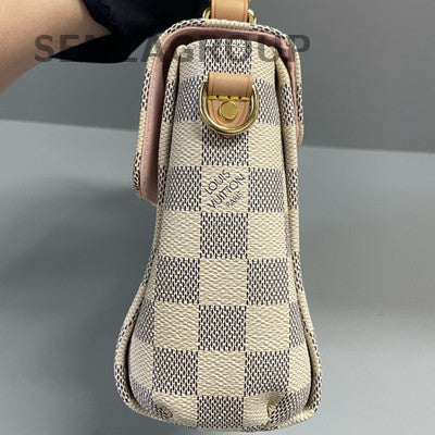 Louis Vuitton Damier Ebene Canvas Pochette Metis Messenger Bag Gold