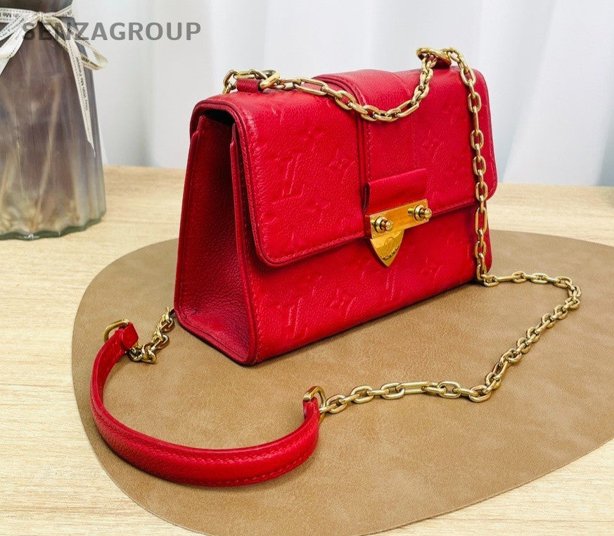Louis Vuitton Saint Sulpice Shoulder Crossbody Bag Women Red