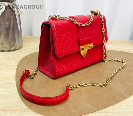Louis Vuitton Saint Sulpice Shoulder Crossbody Bag Women Red