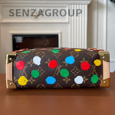 Louis Vuitton Monogram Yayoi Kusama Box Bag Brown Gold Classic Women