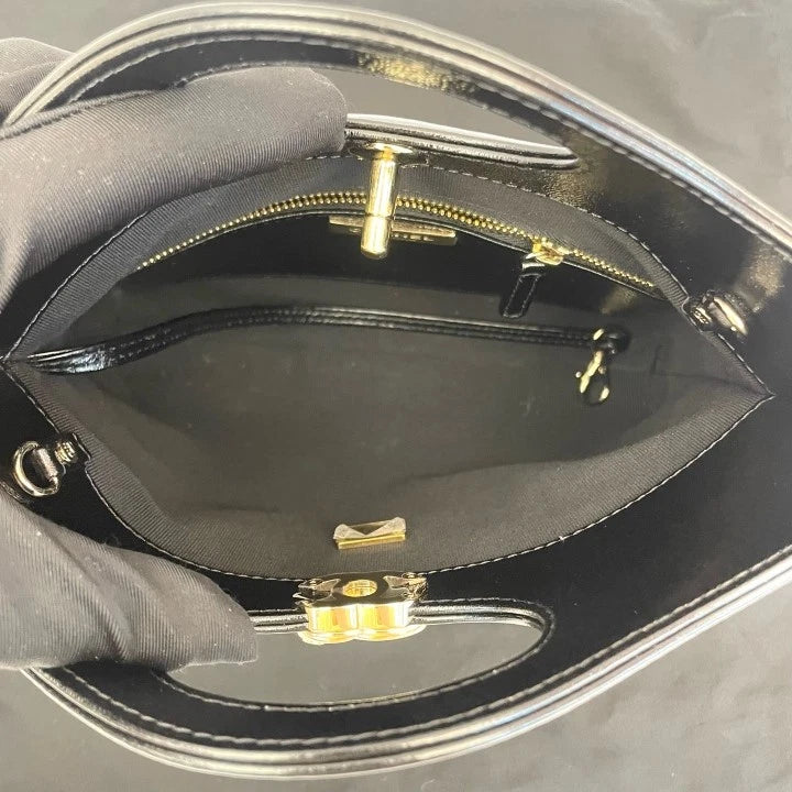 CHANEL 31Bag Mini Black Gold Lambskin Handbag For Women