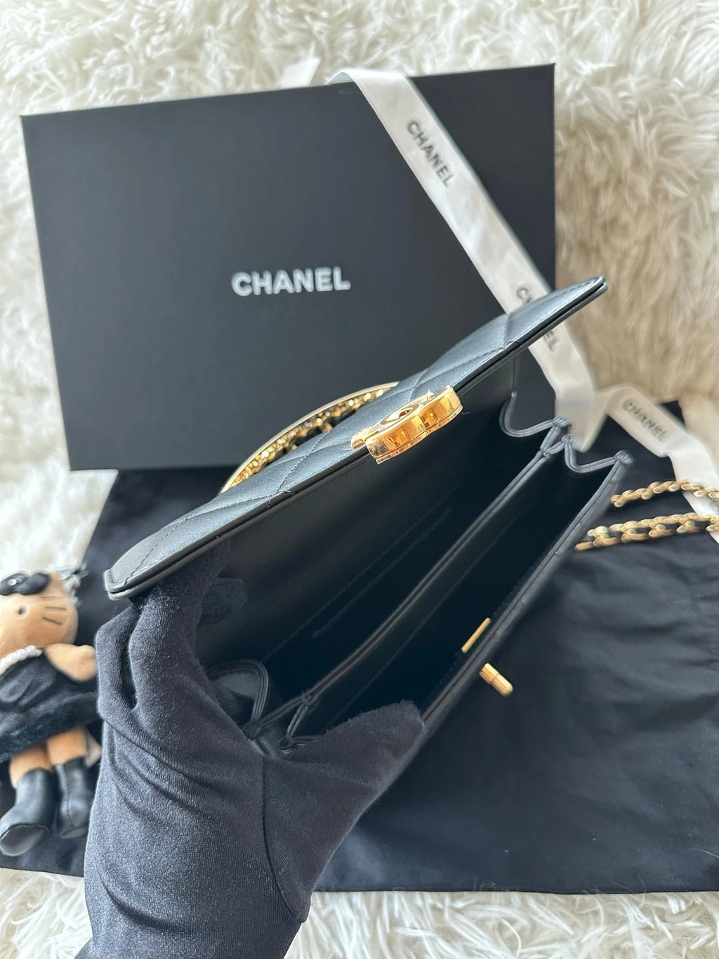 Chanel CF Mini Handle Leather Chain Bag For Women