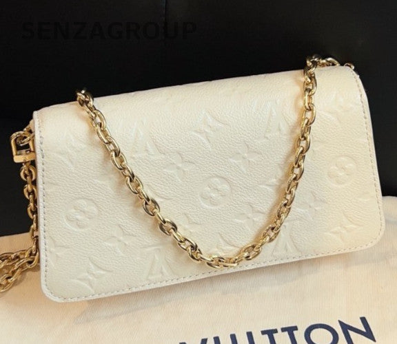 Louis Vuitton Wallet On Chain Metis Shoulder Bag Crossbody White Gold Women