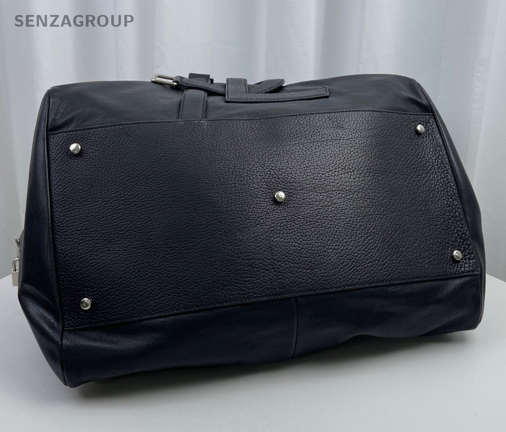 Saint Laurent Duffle 2Way Black Silver Top Handle Bag Shoulder Bag Unisex Adults