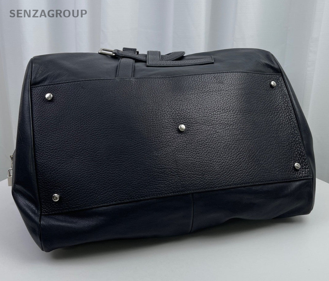 Saint Laurent Duffle 2Way Black Silver Top Handle Bag Shoulder Bag Unisex Adults