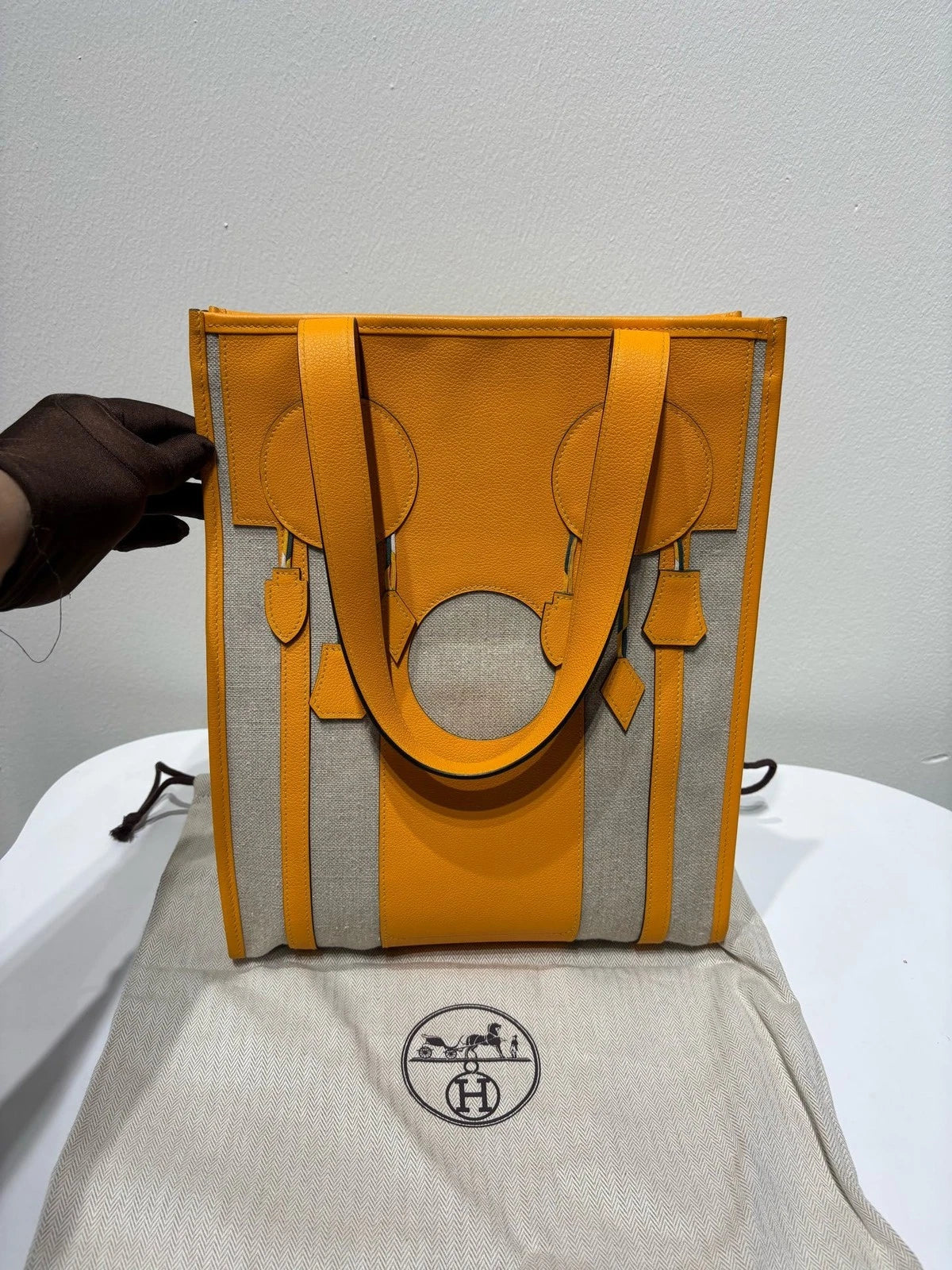 Hermes Petit H Dream Catcher Bell Tote Shoulder Handbag For Women