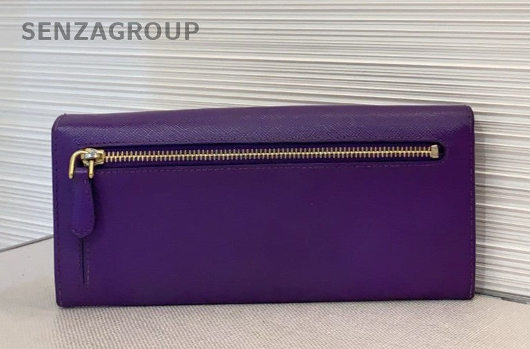Prada Clutch Wallet Dark Rare Purple Women
