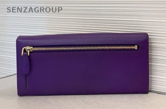 Prada Clutch Wallet Dark Rare Purple Women