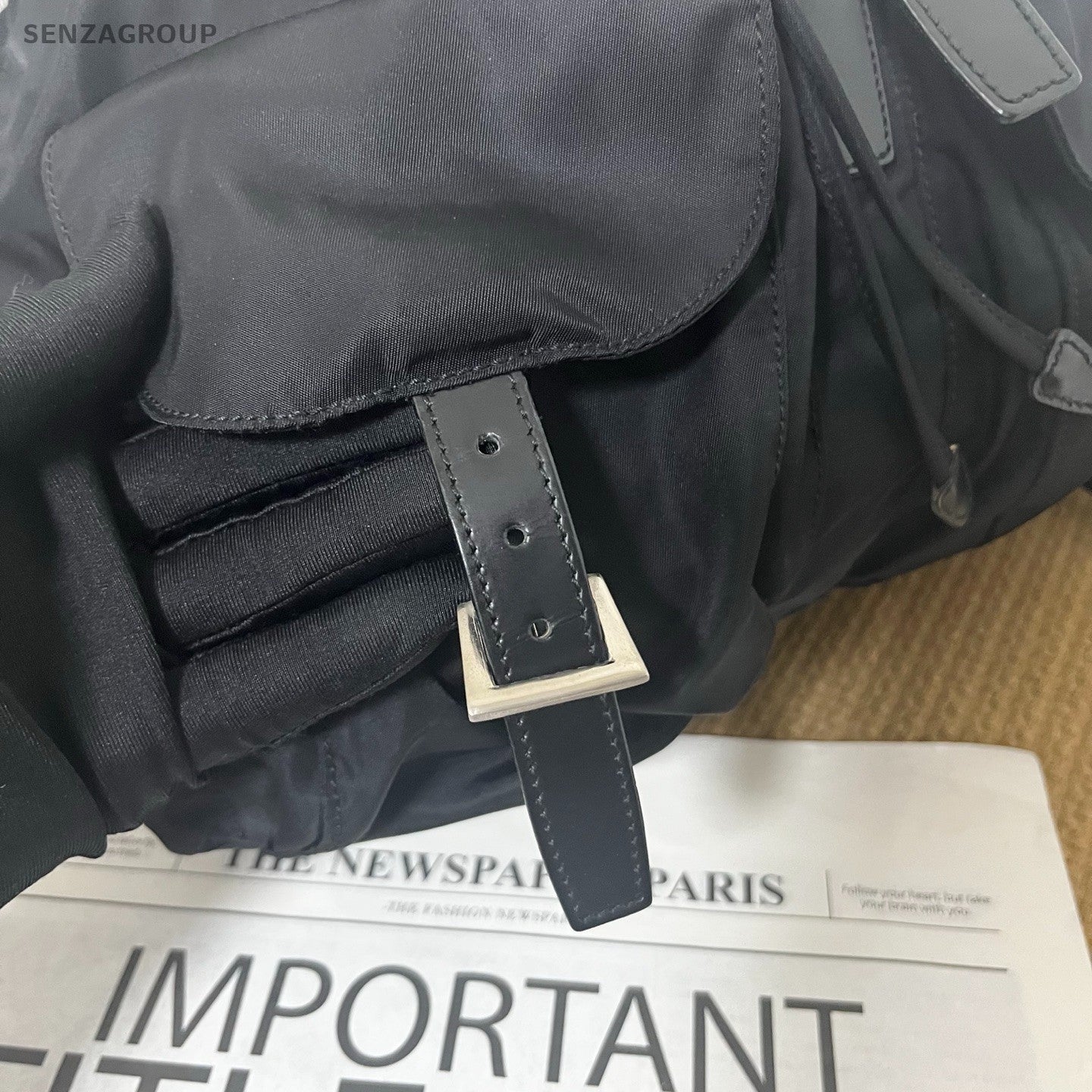 PRADA Nylon Backpack Classic Logo Top Handle bag