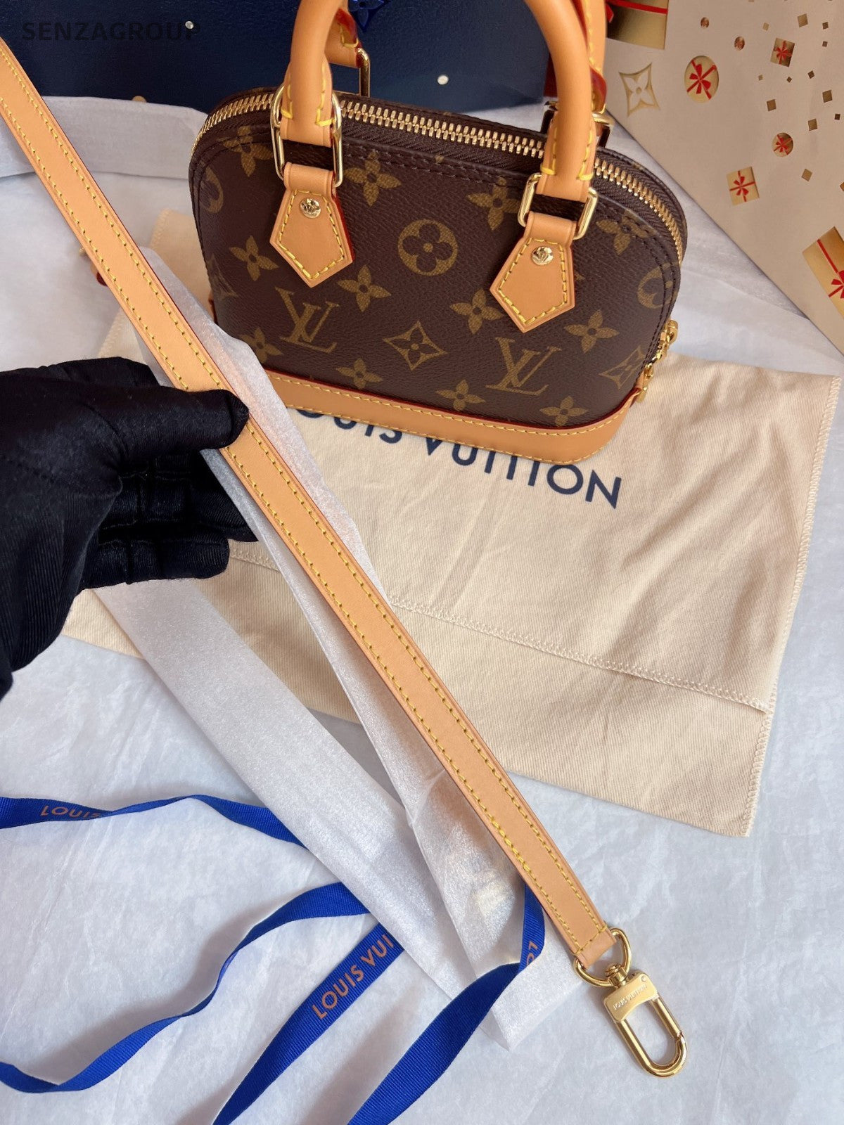Louis Vuitton Nano Alma Monogram Top Handle 2way Crossbody bag Brand NEW Women