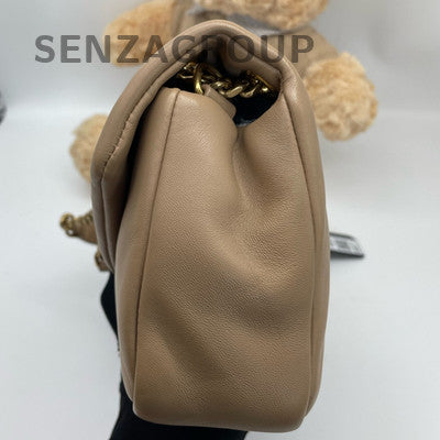 Saint Laurent Beige Gold Chain Shoulder Bag Classic Fashion Women