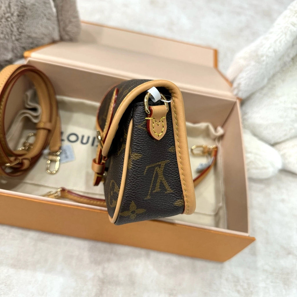 New Louis Vuitton Nano Baguette Shoulder Bag Canvas For Women