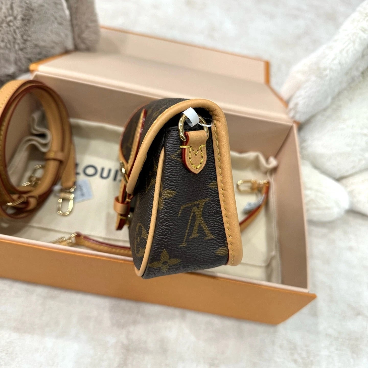New Louis Vuitton Nano Baguette Shoulder Bag Canvas For Women