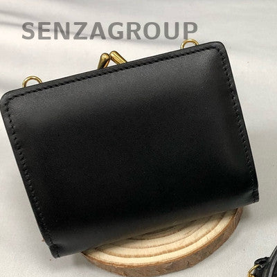 Saint Laurent Black Gold Shoulder Crossbody Bag Women's Classic Fashion