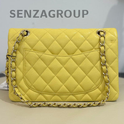 Chanel CF Small Lambskin Quilted Yellow Chain Shoulder Bag